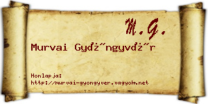Murvai Gyöngyvér névjegykártya
